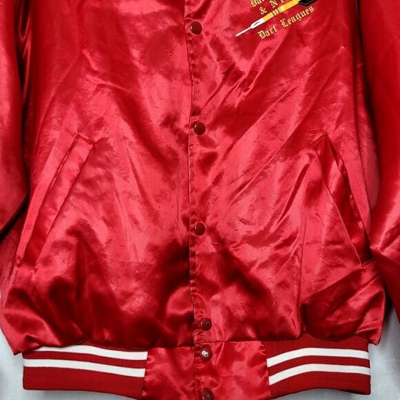 Vintage 1991 Dart Tech & NTS Omaha Nebraska Hartwell Satin Jacket Size Large - Picture 4 of 12